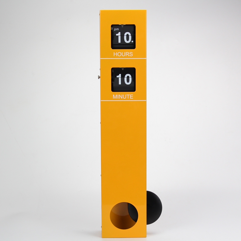 Yellow Wall Clock Pendulum Clock