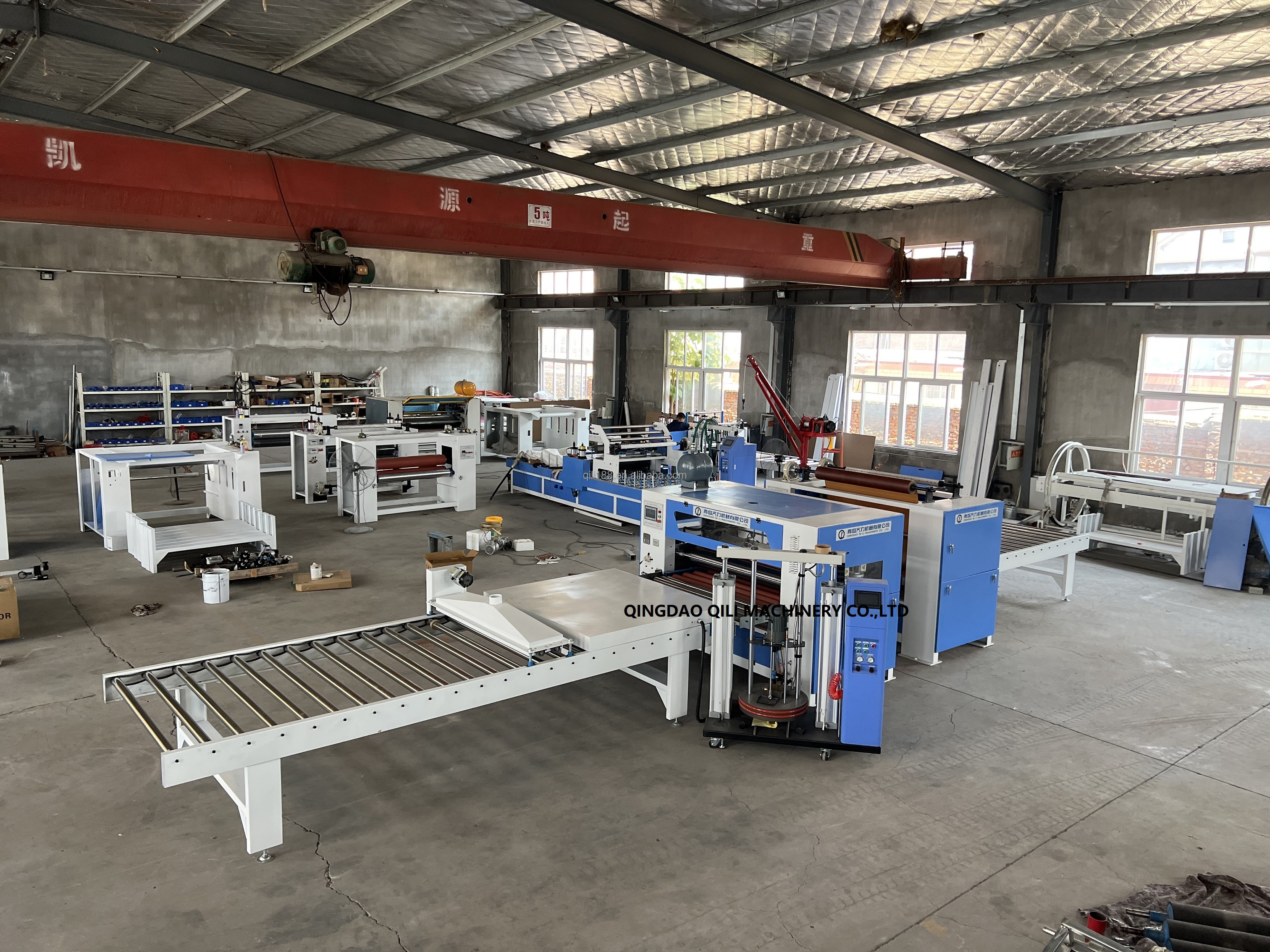 Qingdao QILI PUR hot melt glue Flat Laminating Production Line Machines