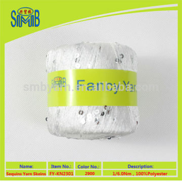 2016 oeko-tex quality knitting yarn manufacturer SMB trade assurance best selling polyester fancy sequin spangles yarn
