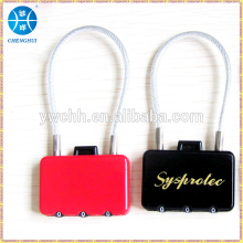 Sports bag cable combination locks steel digital lock