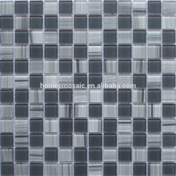 Hand painted pattern glass mosaic tile for kitchen tile design