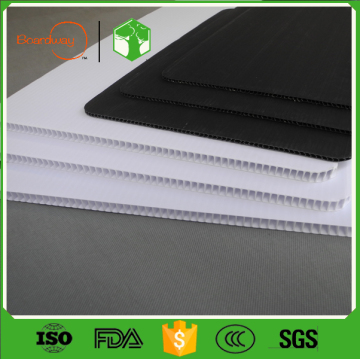 White and black corrugated cardboard sheets