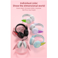 RGB ELF Headphone Wireless 5.0 Gaming Pink Headset with 7.1 Surround Sound Built-in Mic Customizable Lighting and Effect