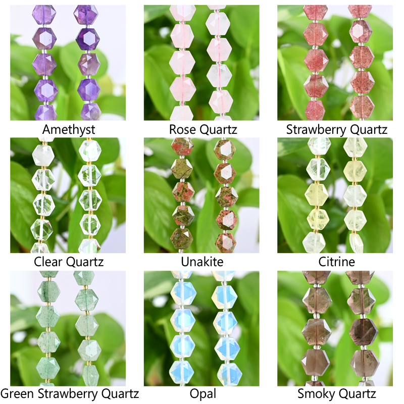 Faceted Natural Crystal Beads