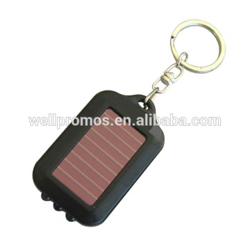 black solar power flashing lcd keychain