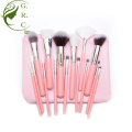 Pink Round Cosmetics Makeup Bruhes Set