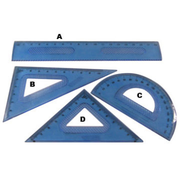 学校 & オフィスのプラスチックの定規セット