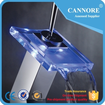 Glass Faucet Waterfall LED Faucet