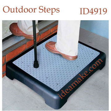SGS safety approval mobile plastic safety steps great for Elderly Care,use indoors or out