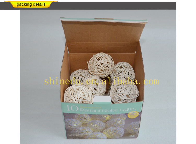 10 LED Rattan Ball Solar String Light (SD-SSL011)