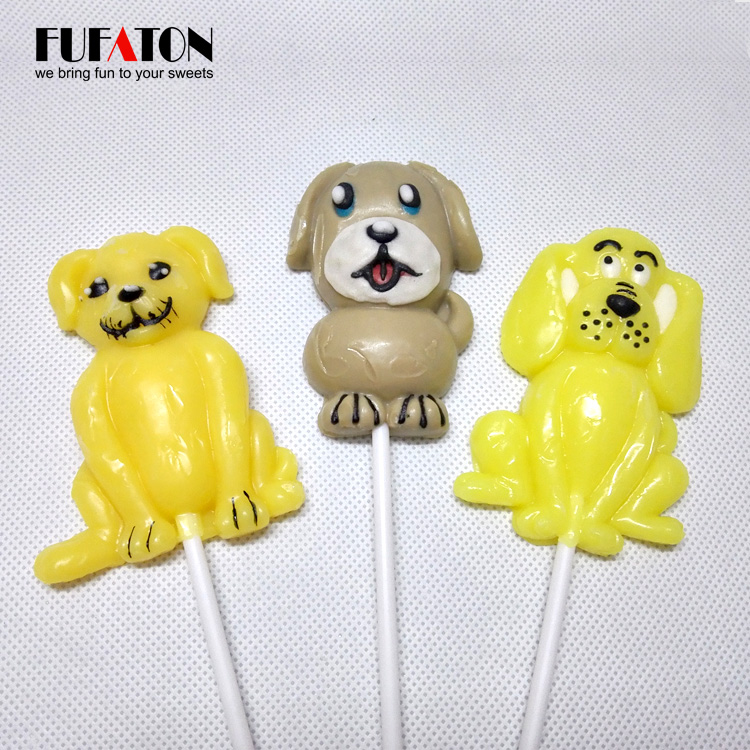 Hot sell handmade cartoon shaped lollipop candy for kids