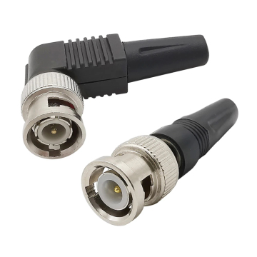 BNC Male Plug Solderless Straight/Right Angle Connector