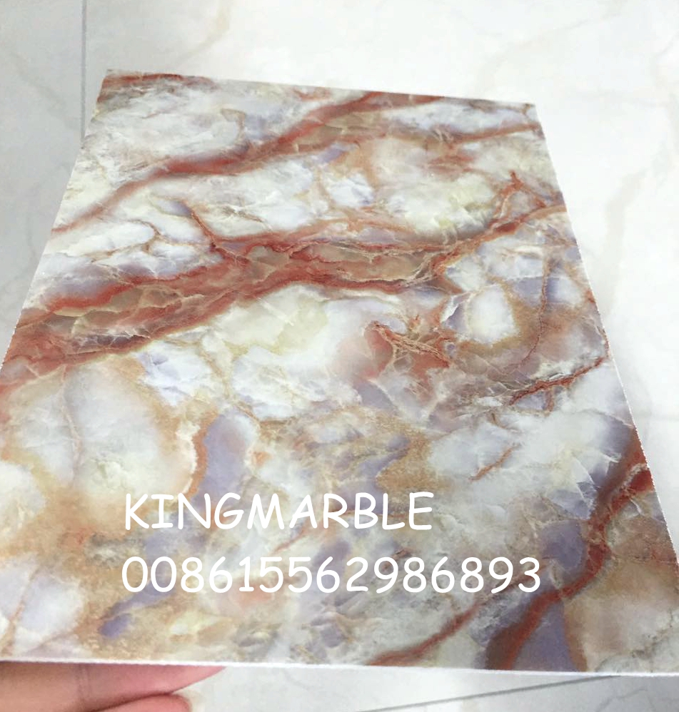 The new decoration materials pvc marble uv sheet