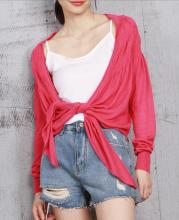 Ladies fashion thin cardigan, Womens long sleeves thin knitwear, Ladies V neck sweater,Screw thread