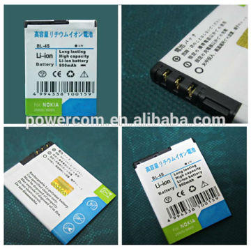 high capacity li-ion battery pack for Nokia BL-4S