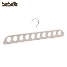 Non Slip White Wood Silk Scarves Hanger