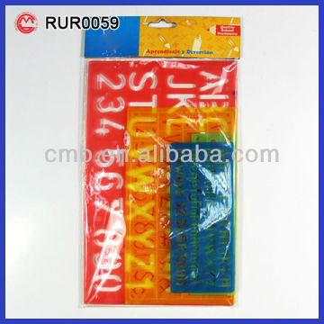 STATIONERY LETTER DRAWING STENCILS FOR KIDS