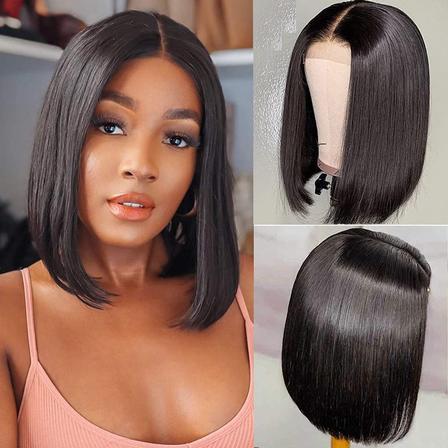 13x4 Lace Front Bob Wigs Human Hair Straight