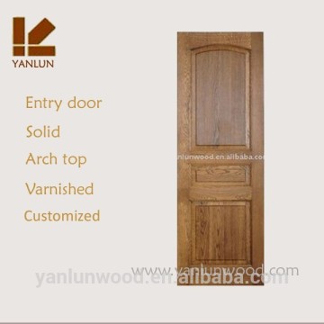 cheap price china factory made 3 panel solid wood exterior wood door picture
