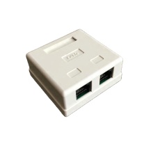 Cat5e Unshielded Dual Port RJ45 Wall Mount Box