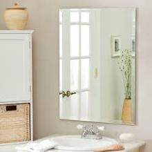 Frameless rectangular/round/oval shaped beveled wall mirrors