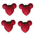 Cartoon Hars Fruit Rode Aardbei Charms Thuis DIY Craft Haar Boog Accessoires Telefoon Case Ornament Handgemaakte Versiering