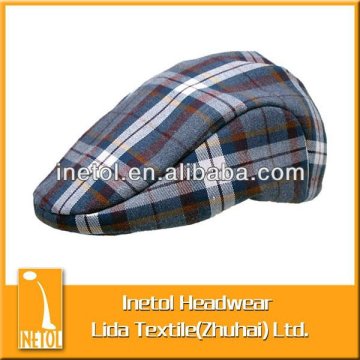 adult checked peaked cap