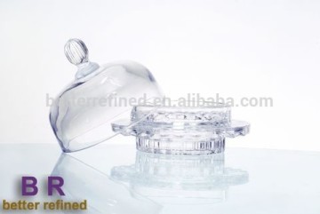 Round Glass Butter Dish with Cover