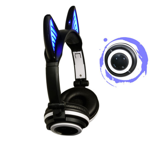 Auriculares inalámbricos Light Up Cat Ear plegables