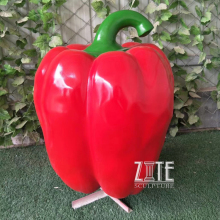Large colorful fiberglass vegetable sculpture resin pepper statue