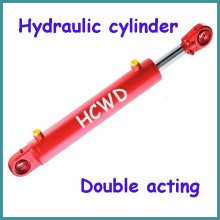 Double acting hydraulic cylinder rams