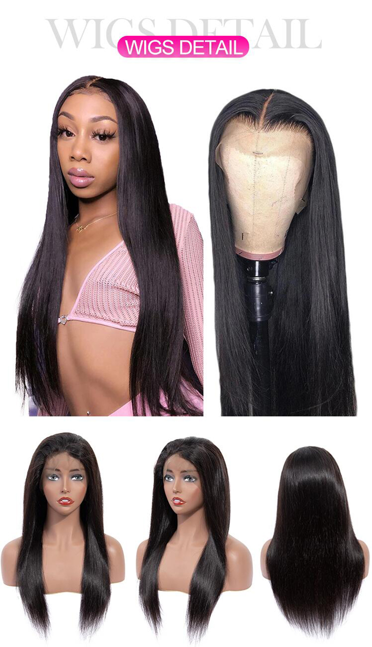 High Quality 30inch Long HD Lace Frontal Human Hair Wigs For Black Women,Wholesale Brazilian Transparent Lace Straight Wig