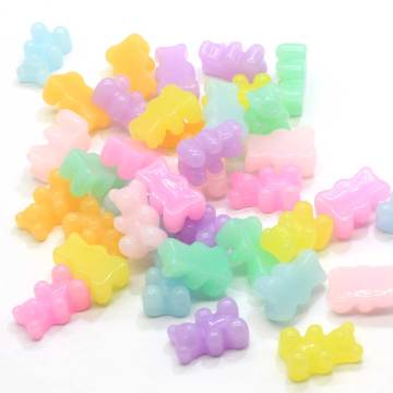 Hottest Gummy Bear Resin Cabochon Beads Animal Figurines Flatback Miniature for Jewelry Accessories Keychain Ornament