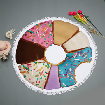 Round Donut Microfiber Beach Towel/ Towels