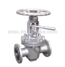 Flange connection lift plug valve