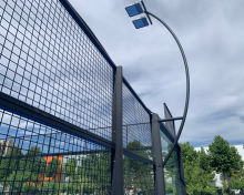 Big pillars padel court