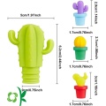 Cactus Wine Bottle Stopper Charms Marker Set