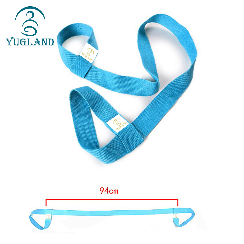 yugland free sample colorful oem custom cotton organic stretching yoga strap