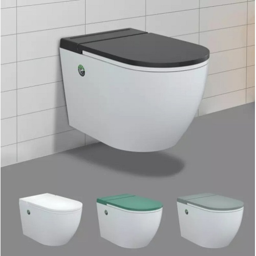 An der Wand montierte europäische Toilette mit Wasserklosett