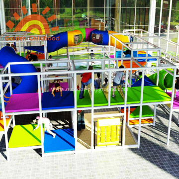 Large Indoor Structures Playground Equipment With Climbing