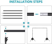 Photography Backdrop Stand Background Support System Kit