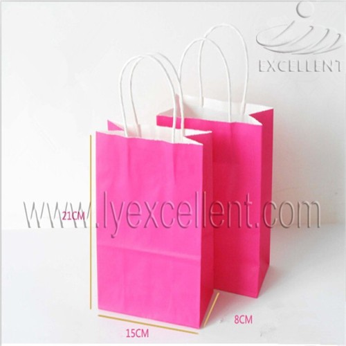 customized red colored 100gsm kraft paper bag