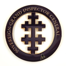 Freemason Sovereign Grand Inspector General Car Emblem - 3" Cut-out Auto Emblem & Masonic Car Badge
