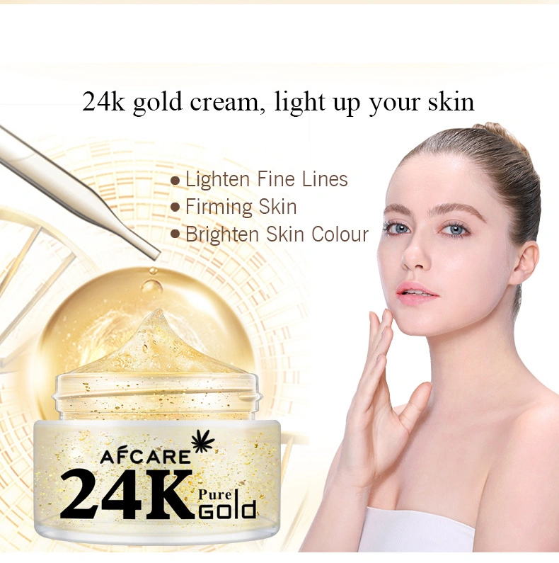 OEM Face Bright Day Night Cream 24K Gold Collagen Face Cream for Firming Skin Lightening