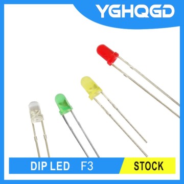 Celup ukuran LED f3 kuning