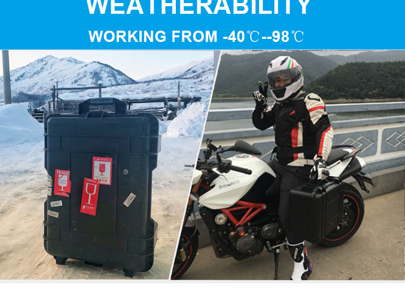 D2812 Small Size Hard Engineering PP Material Plastic Flight Case for Equipment Protective Case with Padded Foam Inside