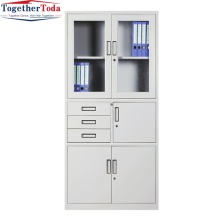 Modern Design Metal File Cabinet 3 Drawers with Safe Box for Office