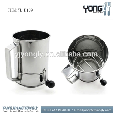 Hand Crank Sifter Stainless steel industrial flour sifter