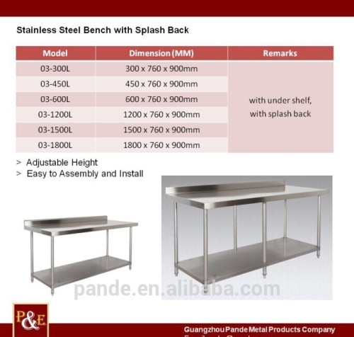 Commercial heavy duty galvanized steel table and bench