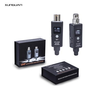T-8 Metal Wireless Transmitter Receiver Converter for XLR Wired to Wireless Microphone Jack Adaptation